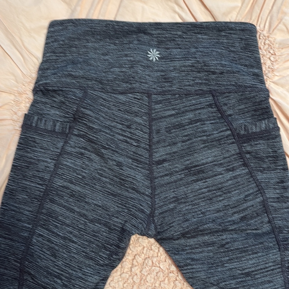 Athleta Chaturanga Gray Spacedye Leggings with Pockets - Picture 10 of 12